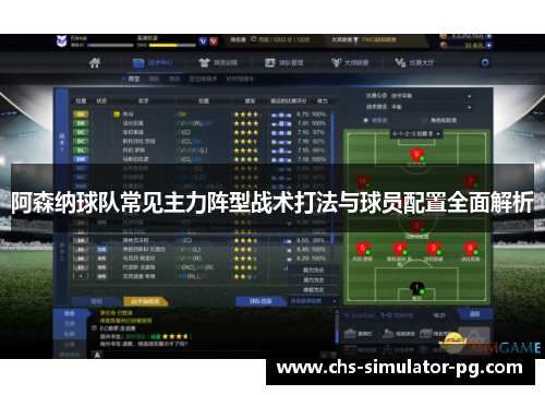 阿森纳球队常见主力阵型战术打法与球员配置全面解析